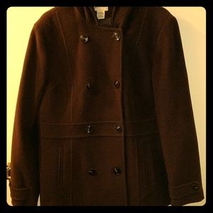 St. John's Bay wool & cashmere pea coat.